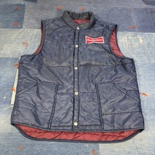 70s/80s Budweiser King of Beers Satin Vest Size Large USA Made Vintage 80s Rare