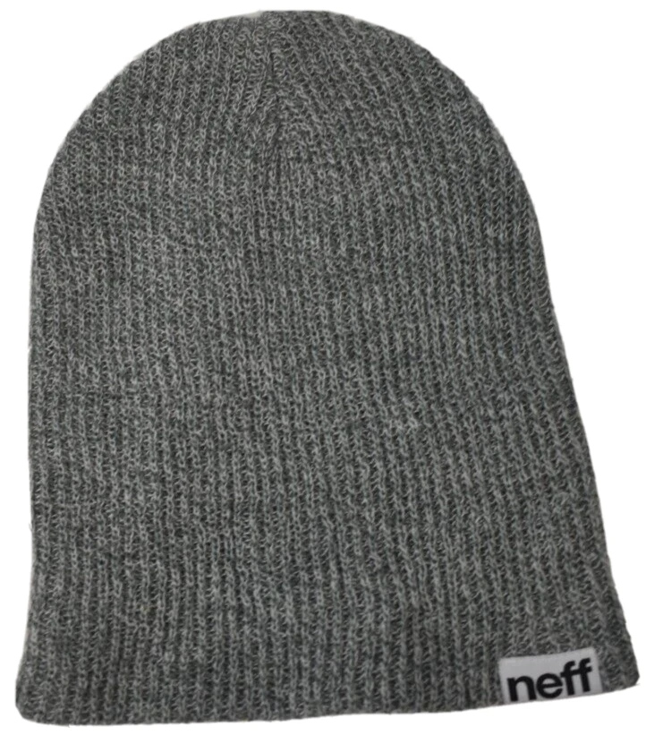 Neff Mens Grey Heather White Daily Fold Beanie New eBay