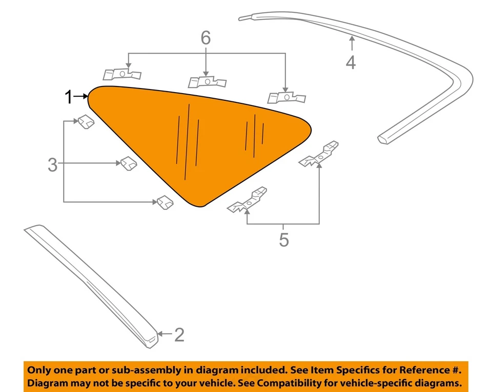 Cuarto de cristal trasero izquierdo OEM 2005 2006 2007 2008 2009 2010 AUDI A8 Foto 3 de 4