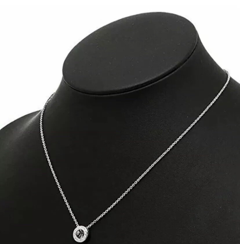 COACH Open Circle Stone Necklace F54514 NWT Color Rose Gold