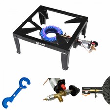 4 Bein Hockerkocher 10,5 kW Gaskocher mit Zündsicherung und Piezozündung