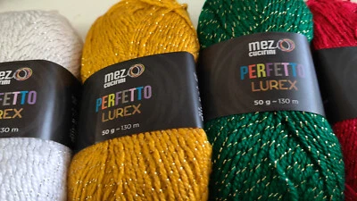 Gomitolo 50 grammi lana con lurex - art. PERFETTO LUREX by MEZ CUCIRINI