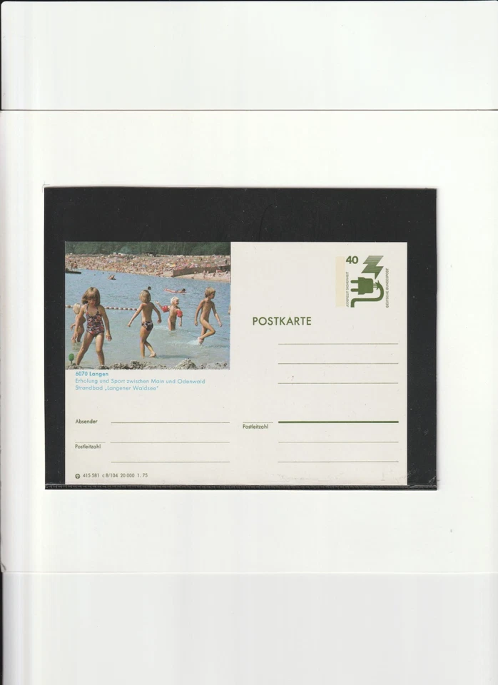 BRD Bildpostkarte " 6070 Langen - Odenwald " postfrische Ganzsache - Bild 1 von 1
