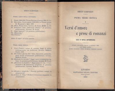 Garoglio, Diego..LIEBESVERSE UND ROMANPROSA
