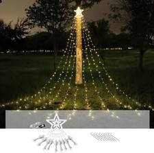 Christmas Decorations Lights with Star 8 Lighting Modes LED Fairy for In-outdoor