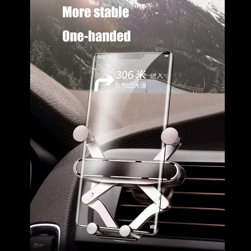 Car Phone Holder Air Vent Hook Phone Mount Telescopic Smartphones Stand Holder-image