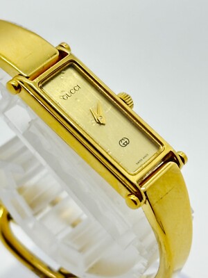 Exc+5 ] GUCCI 1500 Watch Gold Dial Women's Watch Used Working F/S