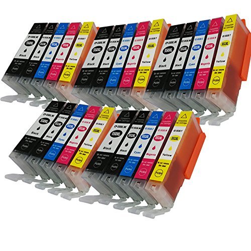 25 Ink Cartridges 5 full Sets for Canon Pixma IX6850 MG5650 MG6650
