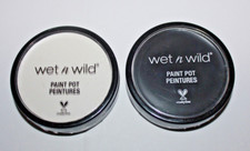 Wet n Wild Paint Pot Peintures 12969 Black  12968 White Sealed 2 Pieces Lot 