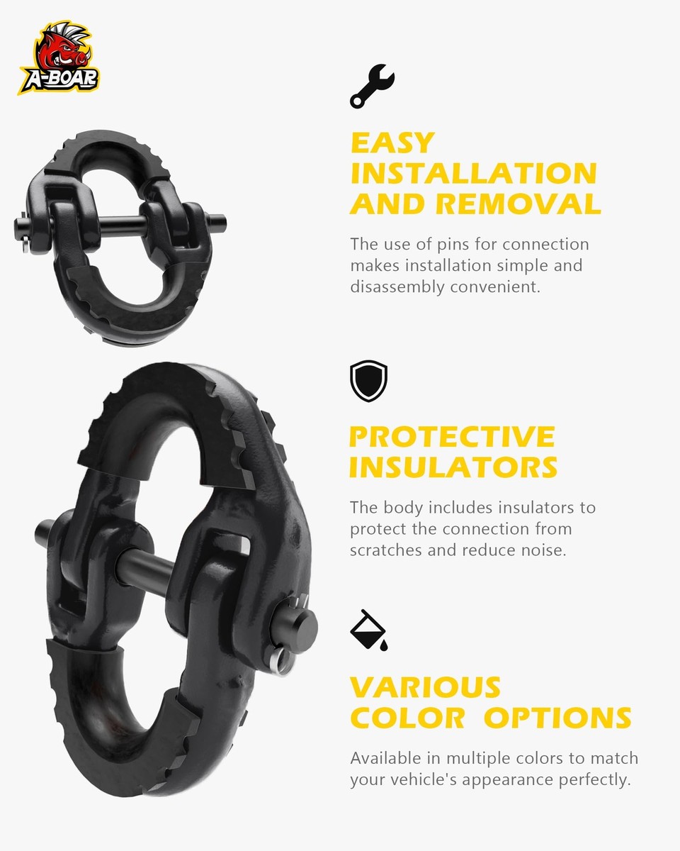 2 Pack 1/2\" G80 Safety Chain Connector Link - Heavy Duty...