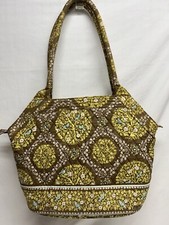 Vera Bradley Floral Green Multicolor Pockets Zip Close Shoulder Bag Tote Purse