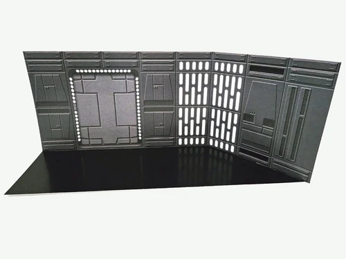 3.75" Death Star Hallway Backdrop Display Star Wars Hasbro Kenner Ships Free