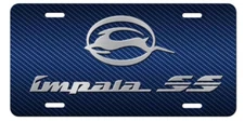 Impala SS Inspired Art on Simulated Carbon fiber Aluminum License Plate Tag