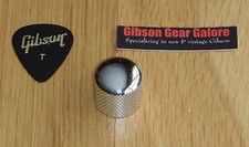 Gibson Les Paul Knob Single Future Metal Chrome Guitar Parts Custom SG Project T