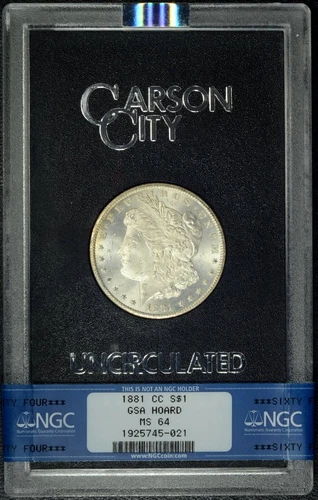 1881-CC  GSA  NGC MS64  MORGAN DOLLAR  *  Black Box & COA  *  #1925745-021