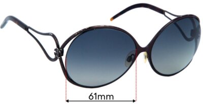 SFx Replacement Sunglass Lenses fits Roberto Cavalli Orchidea 525S - 61mm Wide