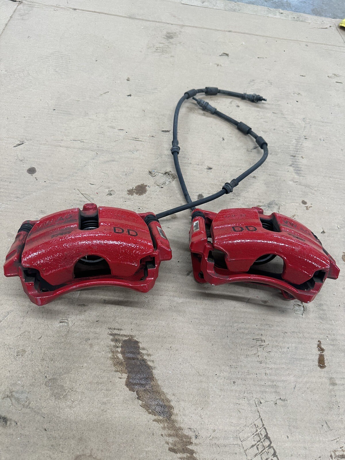 MK7 VW GTI Front 312mm Brake Calipers Carriers Brakes Genuine Oem 2015