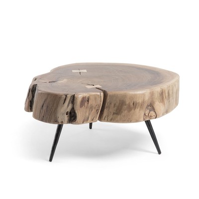 Beistelltisch Eider Akazienholz und Stahlbeinen Ø49x47cm Tisch