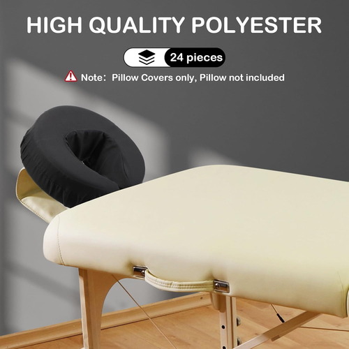 24 Pcs Face Cradle Covers for Massage Table Microfiber Reusable Soft Thicker Mas - Picture 2 of 12