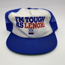 VINTAGE USA MADE TOUGH AS LENOX TRUCKER HAT SNAPBACK CAP RETRO 80S VTG FREE SHIP