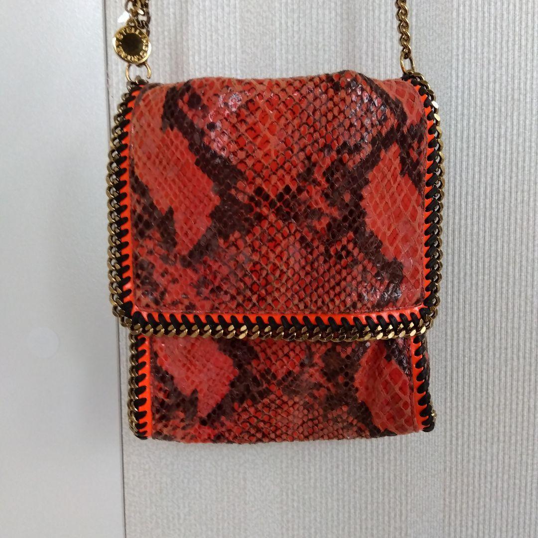 Stella Mccartney Leather Shoulder Bag Falabella Auth Red Medium