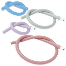LeLuv Silicone Vacuum Hose Uncoated Uncollapsable with Fitting for Cylinders