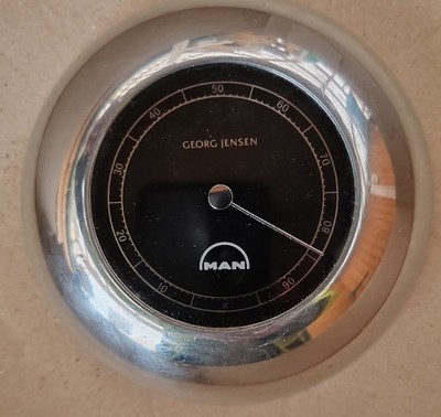 Hygrometer Georg Jensen, Design Andreas Mikkelsen mit Aufschrift MAN, 1990 ger