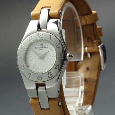 Baume&Mercier Linea 65305 Silver Guilloche Dial Quartz 25mm Ladies Watch