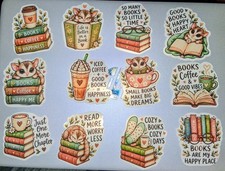 12 Sugar Glider Book Stickers Scrapbooking Planner Journal New