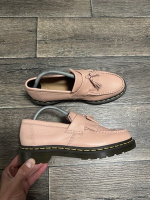 dr martens adrian loafers women leather peach eu41 uk7 us9 | eBay