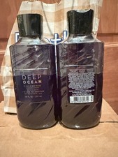 2 Bath Body Works DEEP OCEAN MEN 3-in-1 Hair Face Body Wash Shower Gel 10 oz