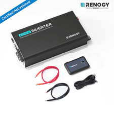 Renogy 2000W 12V Pure Sine Wave Inverter W/ UPS Transfer Switch Refurbished