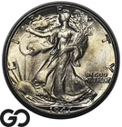 1947-D Walking Liberty Half Dollar, Lustrous Near Gem BU++