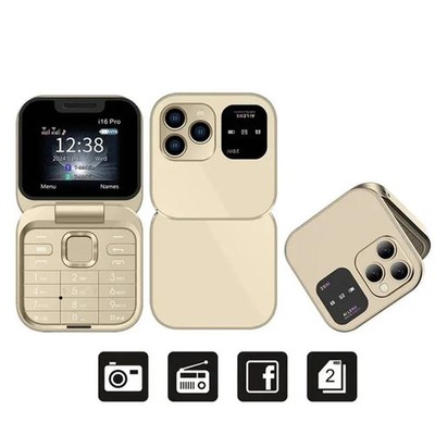 2024 Neues Mini-Flip-Handy 2 SIM-Karten Kleines Display Klappbares Mobiltelefon