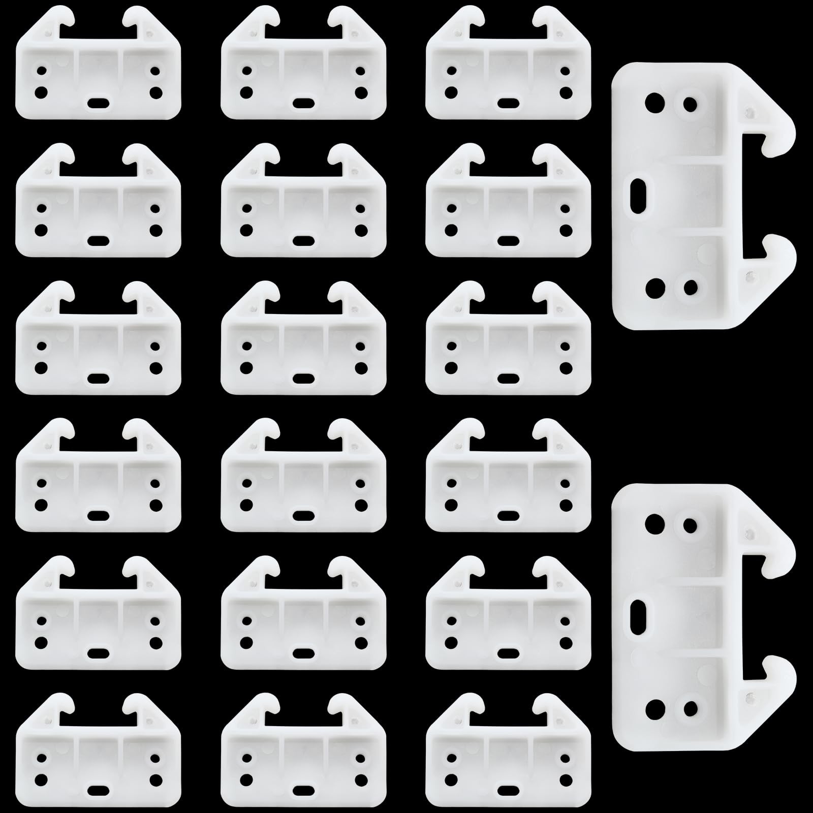 20pcs Plastic Drawer Guides, Rear Drawer Track Guide Replace