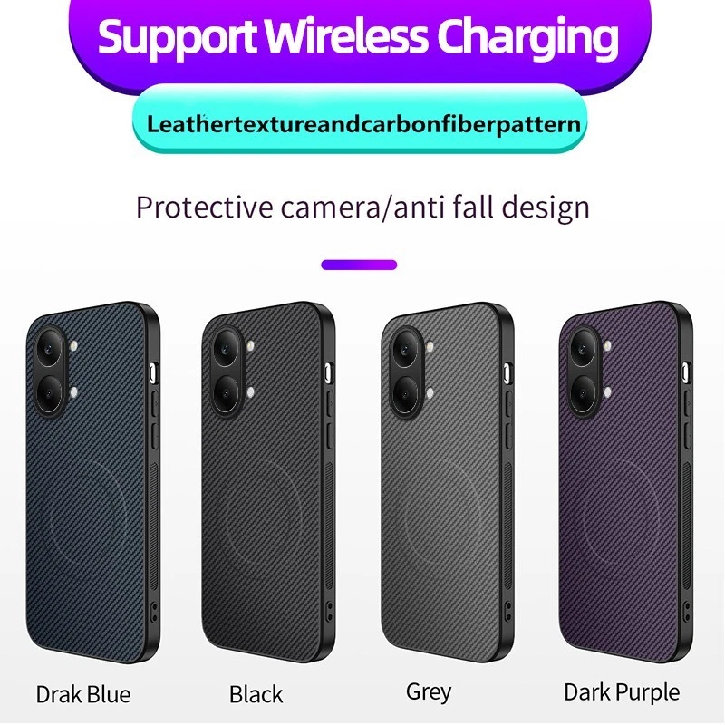 For Xiaomi Poco F7 X7 X8 Pro Max Redmi Turbo5 K90 Carbon Fiber Skin MagneticCase - Picture 12 of 23