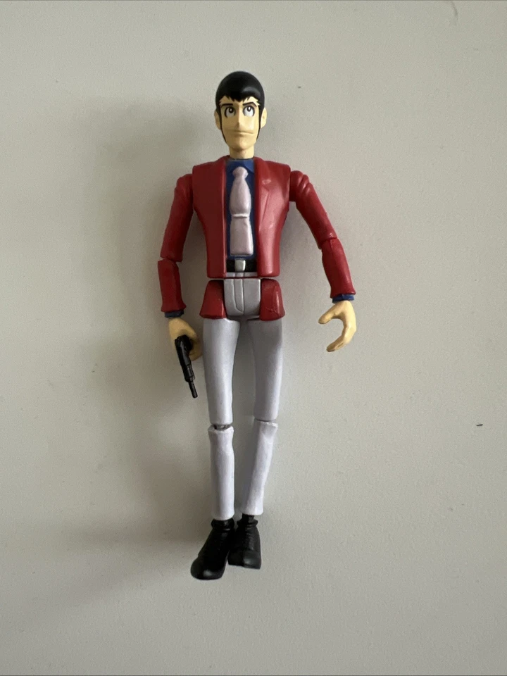 Lupin the 3rd figura de acción figura de 3 pulgadas chaqueta roja y pistola Foto 4 de 4