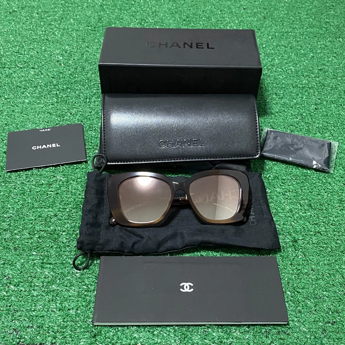 CHANEL Polarized Brown Women's Cat Eye Sunglasses for sale | eBay