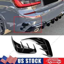 For BMW G20 320i 330 M sport 19-22 Gloss Black Rear Side Spoiler Vent Canards