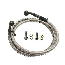 8mm - 10mm 1100mm 43.3 INCH braided Hydraulic Brake Master Hose Cable Line for