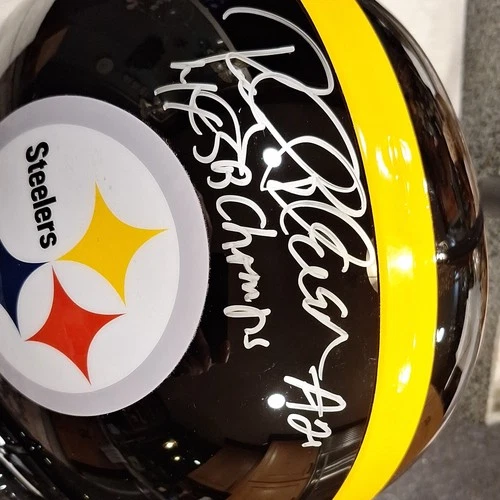 Pittsburgh Steelers Rocky Bleier Signed Football Helmet JSA Authenticated