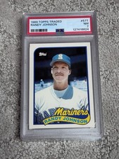 PSA 7 BASEBALL CARD 1989 TOPPS TRADED RANDY JOHNSON ROOKIE SEATTLE MARINERS