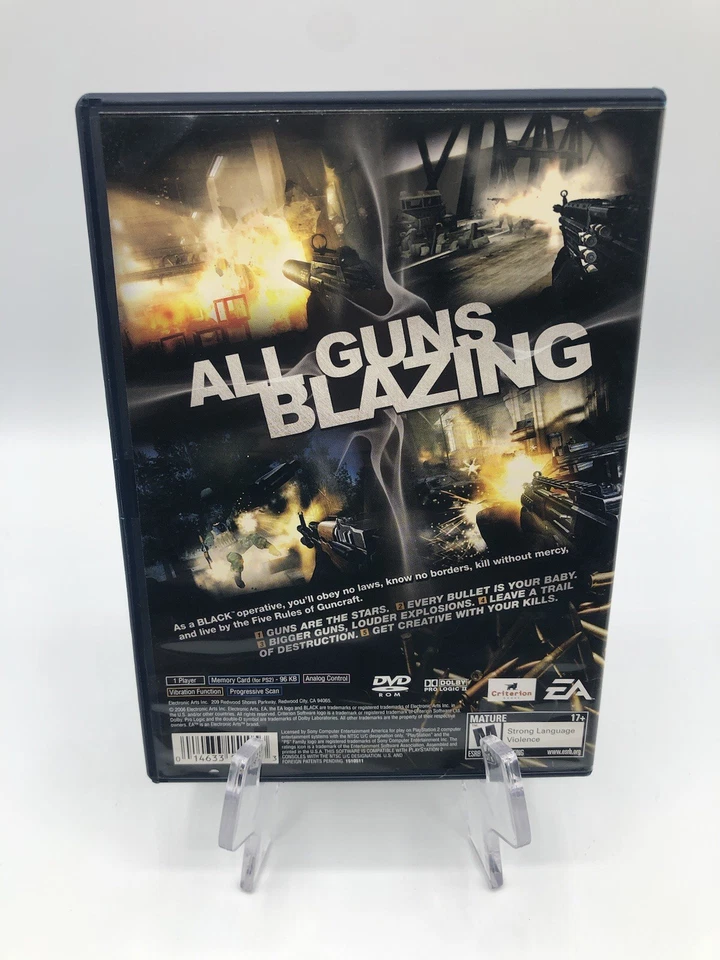 Black (Sony PlayStation 2, 2006) PS2 CIB Complete w/ Manual Tested - Image 3 of 4