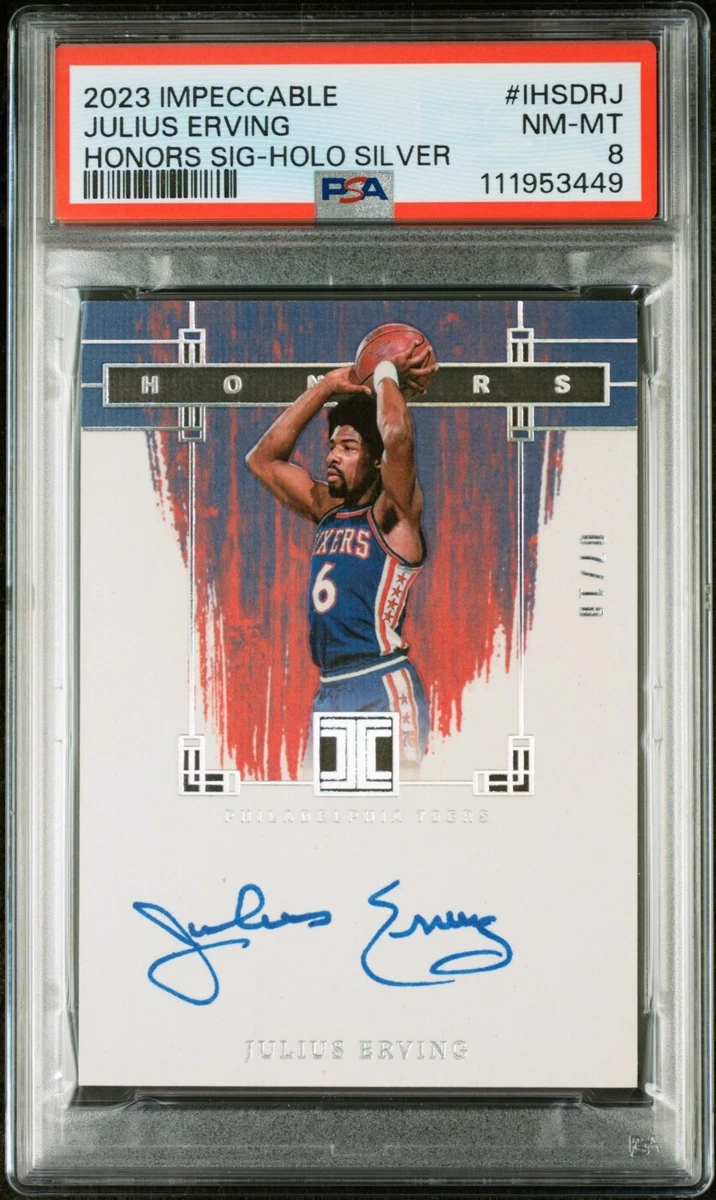 Panini Julius Erving Basketball Autographed Sports Trading Cards