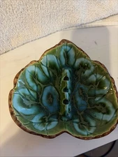 ￼ Ceramic Blue Coat Leaf Ashtray Number 779 Is A 1963 Ashtray Made In The Usa