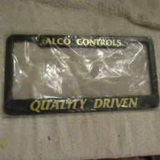 Vintage Alco Controls Quality Driven License Plate Frame NOS