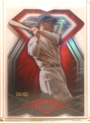 2011 TOPPS DIAMOND DIG DIAMOND DIE CUT BLACK DDC-152 LOU GEHRIG 04/60 W/COATING