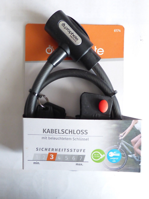 Prophete 6174 Spiralkabelschloss Fahrradschloss Radschloss 80cm  12mm LED  | eBay.de