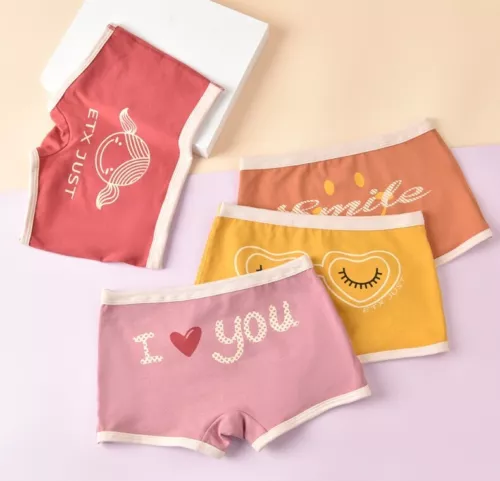4er-Pack Mädchen Boxershorts Unterwäsche Slips Baumwolle Slips Alter 4-14 Jahre - Bild 3 von 5