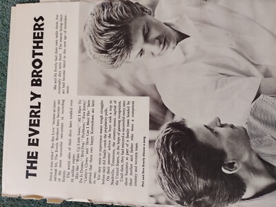 Sk86 Ephemera 1962 Pop Article The Everly Brothers